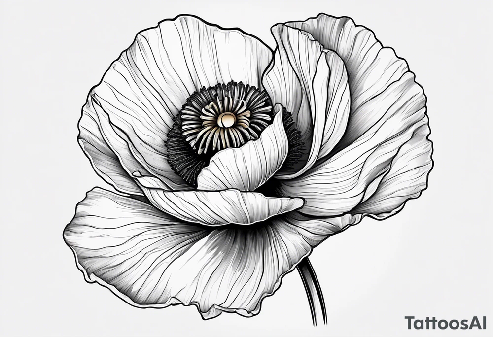 Poppy flower tattoo idea