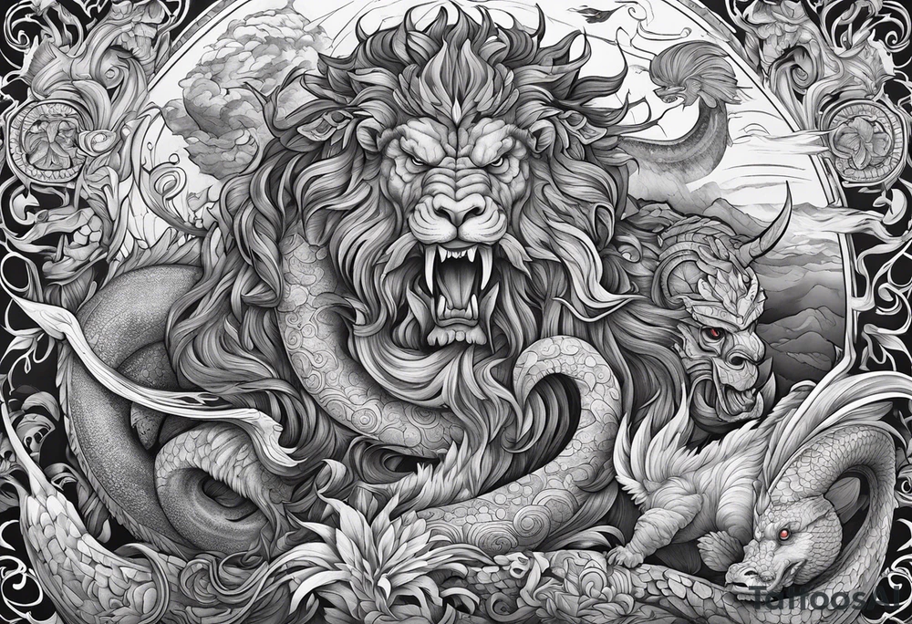 Greek mythology monsters tattoo idea