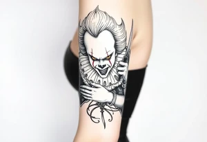 Pennywise, Edward scissor hands, and jason tattoo idea