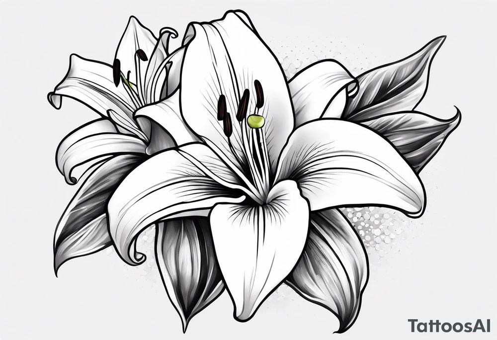lily flower tattoo idea