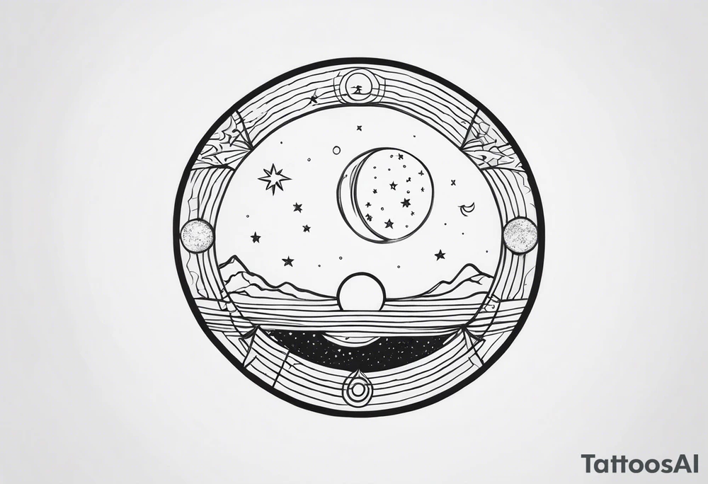 With all my heart and all my soul to the end of the universe To infinity and beyond sun and moon tattoo idea
