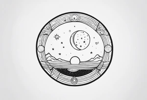 With all my heart and all my soul to the end of the universe To infinity and beyond sun and moon tattoo idea