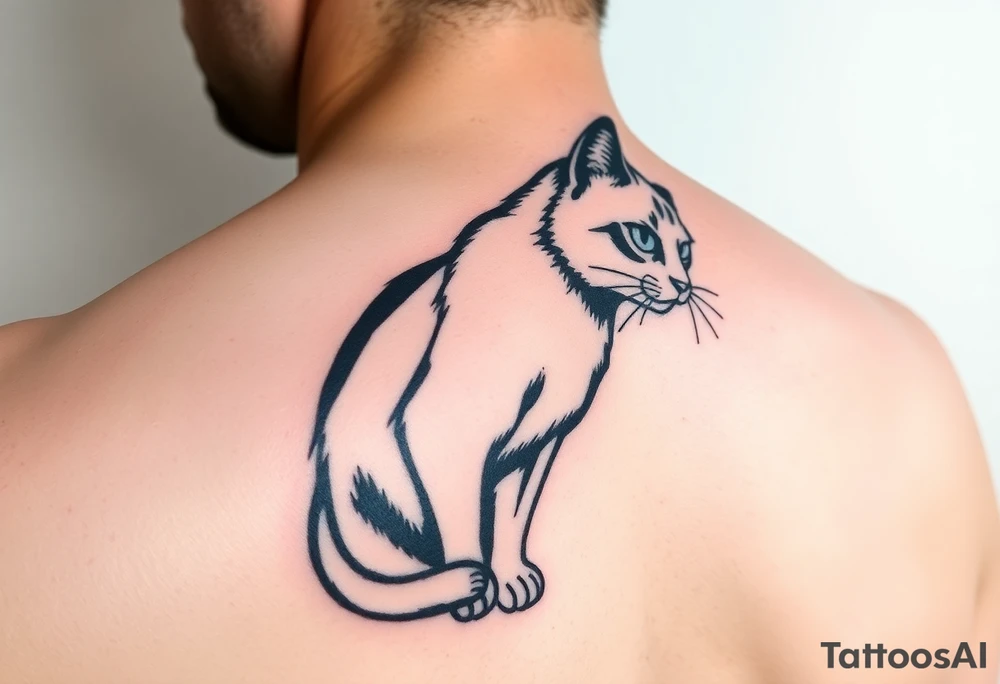 black cat tattoo idea