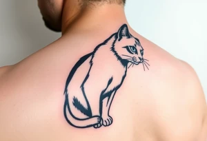 black cat tattoo idea