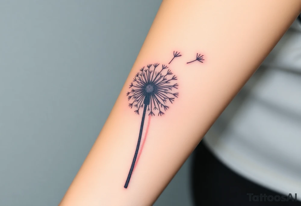 Dandelion real 
with shadows tattoo idea