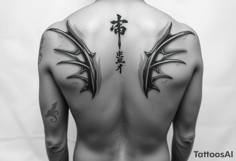 Full leg tattoo with jujutsu, Kaisen, solo leveling and demon slayer ideas tattoo idea