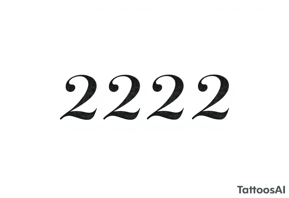 a tatto that says 224 in cyber font no decorations minimalist tattoo idea