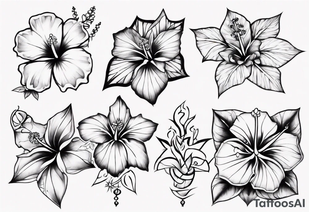 Hibiscusflower tattoo idea