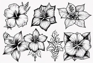 Hibiscusflower tattoo idea