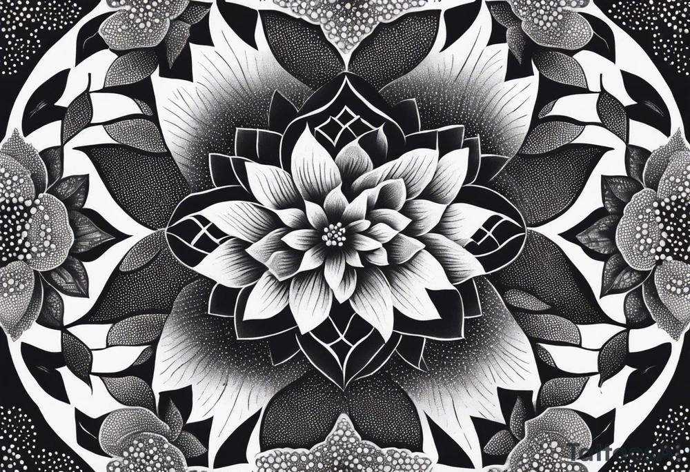 lace flowers tattoo idea