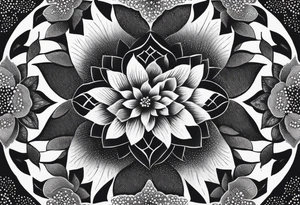 lace flowers tattoo idea