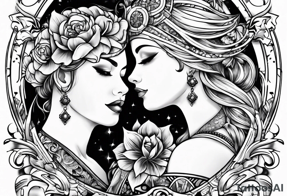 2 Puzzle pieces tattoo idea
