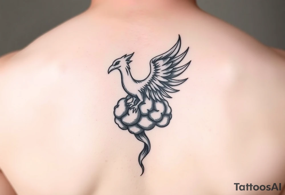 Phoenix rising out of a brain tattoo idea