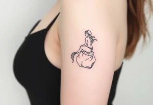 mermaid above water sitting on rock tattoo idea