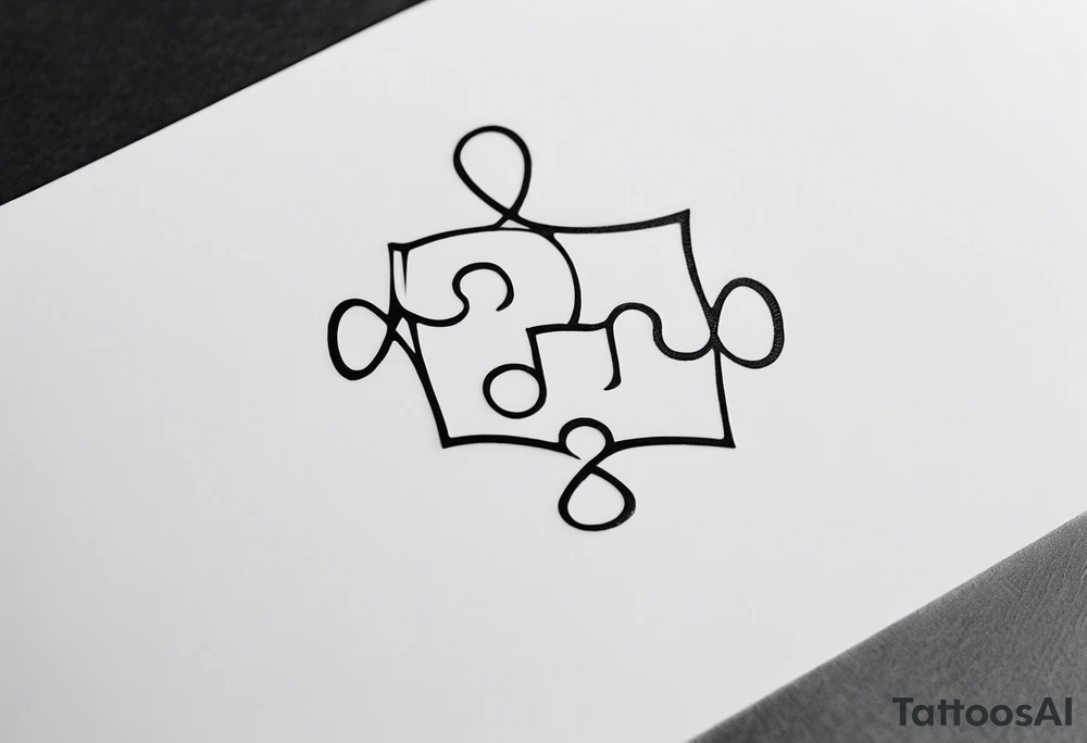 small, delicate tattoo in memory of my sister. fine lines. We used to do puzzle together so I want one puzzle piece.  I want to include her handwritten message I have that says "to my favorite sister" tattoo idea