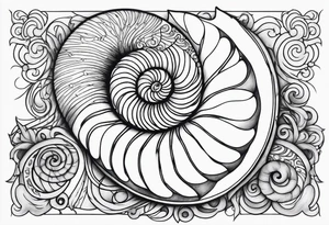 nautilus tattoo simple tattoo idea