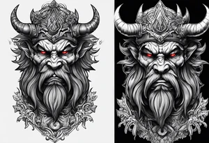Military demon tattoo idea