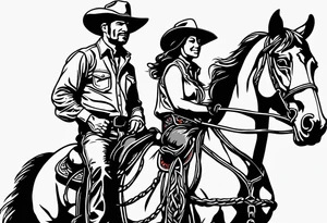 Old school memorial design australian cowboy themed tattoo bucking horse cattle campdraft Australian stockman drover cowboy tattoo outline tattoo idea