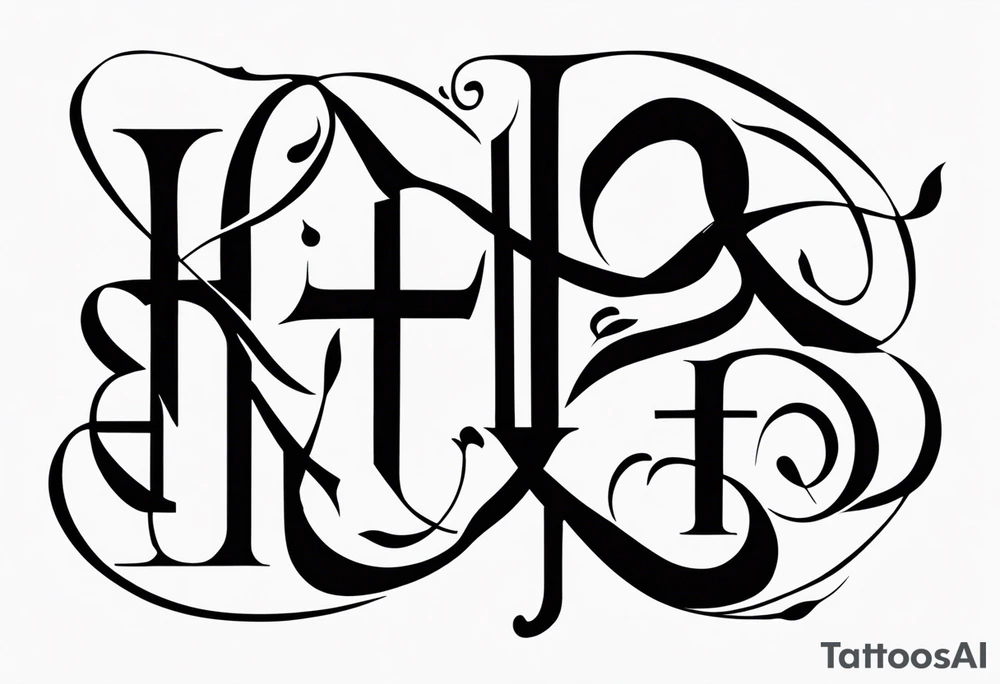 yhwh hebrew christian minimalist tattoo idea