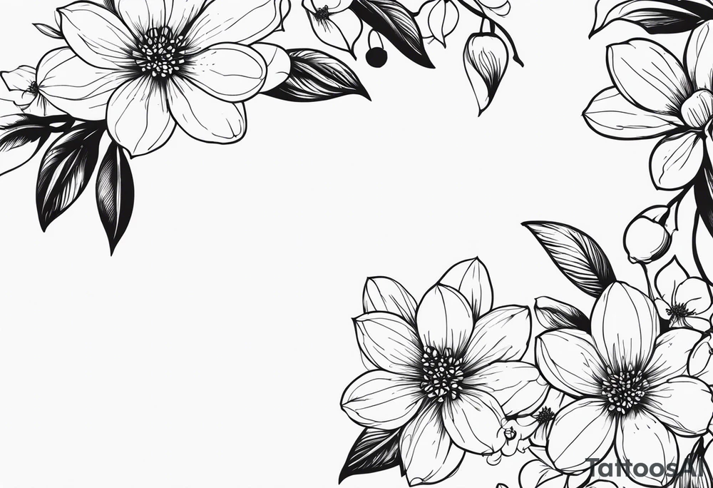 VariasFlores pequenas de cerejeira tattoo idea