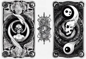 Ying yang death tarot card tattoo idea