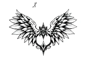 ArchAngel Protection tattoo stencil for women tattoo idea