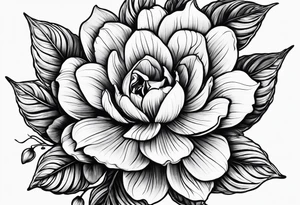 plant leaf skeleton tattoo idea