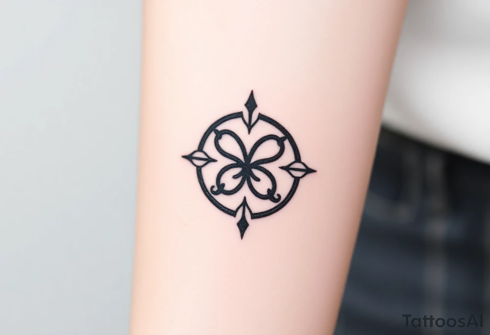 A powerful Viking love rune carved into an ancient stone tattoo idea