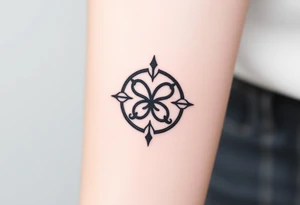 A powerful Viking love rune carved into an ancient stone tattoo idea