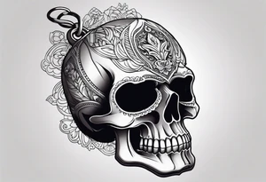 Skull keychain tattoo idea