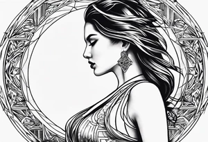 Right side strength tattoo idea