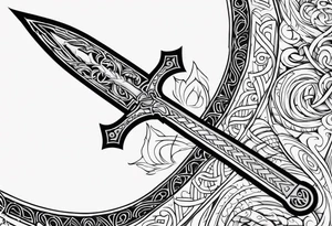 Valhalla sword shield tattoo idea