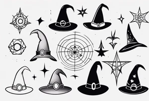 Cute witch hat tattoo idea