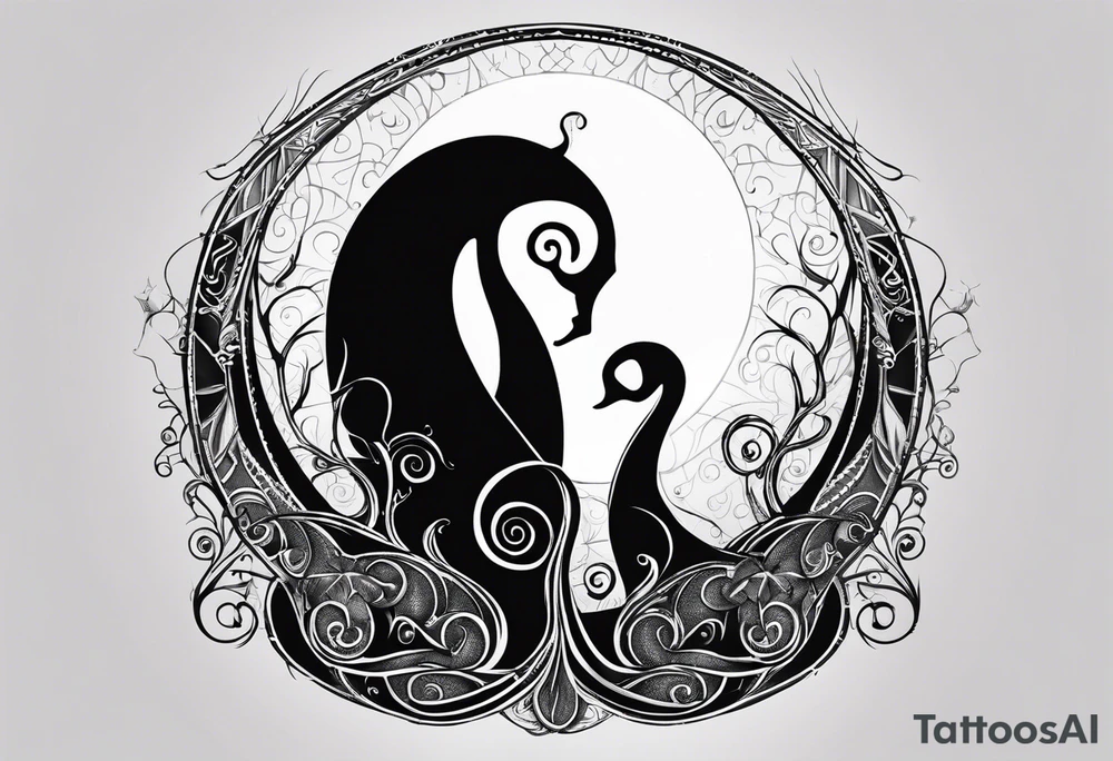 Nightmare before Christmas jack and sally tattoo idea