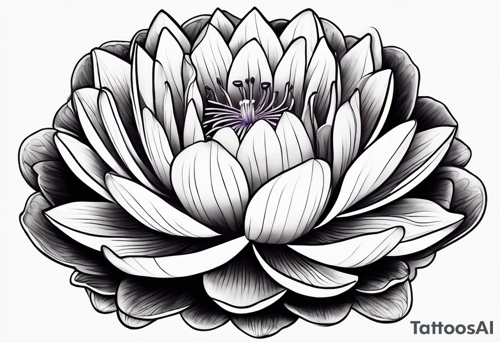 Violets, water lily tattoo idea