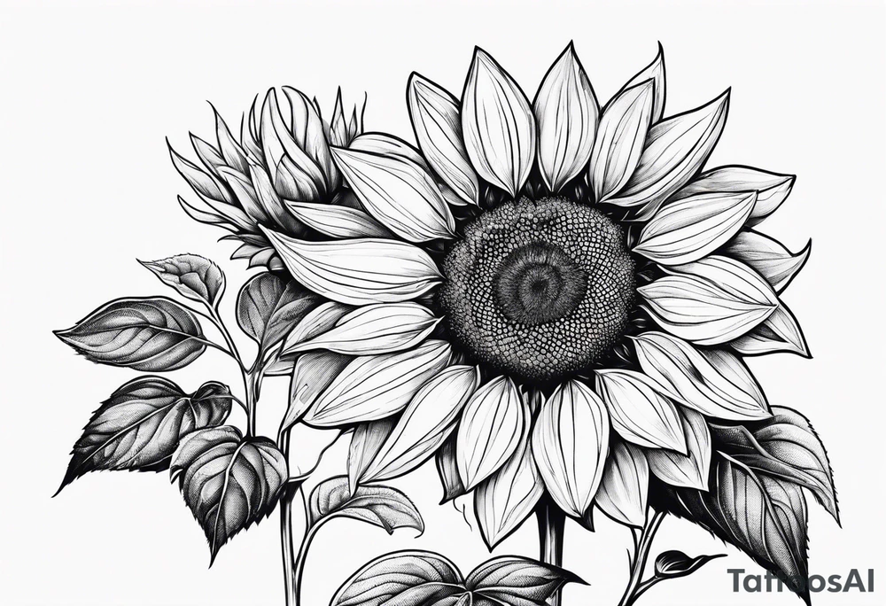 Sunflower, friendship, growth, strawberry wine, tattoo idea