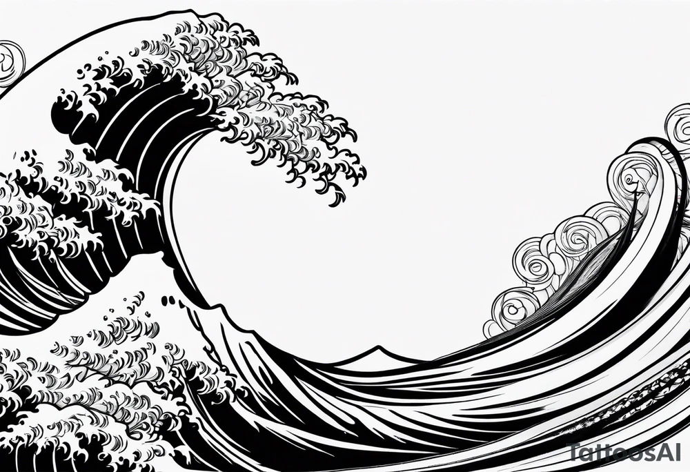 long flowing
fan tail tattoo idea