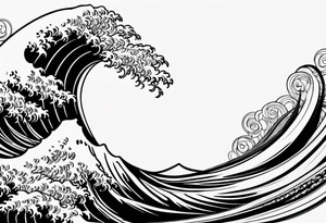 long flowing
fan tail tattoo idea