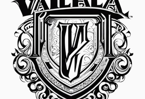 Valhalla steps shield tattoo idea