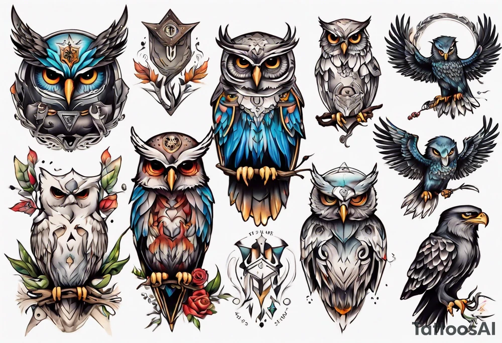 Eule tattoo idea