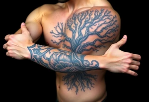 Tree covering entire arm/hand tattoo idea