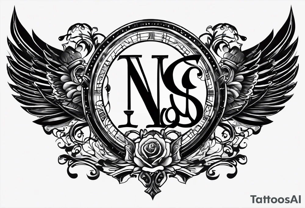 Initials NCA with roman numerals 9-15-16 tattoo idea Initials NCA with roman numerals 9-15-16 tattoo idea
