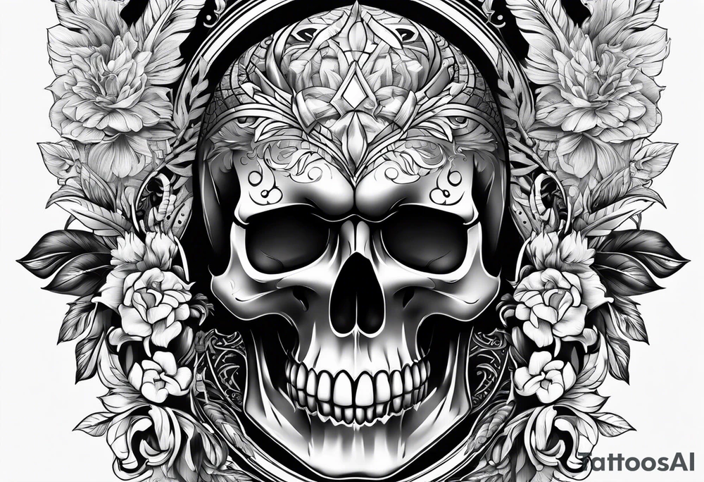 Skull sleeve tattoo idea