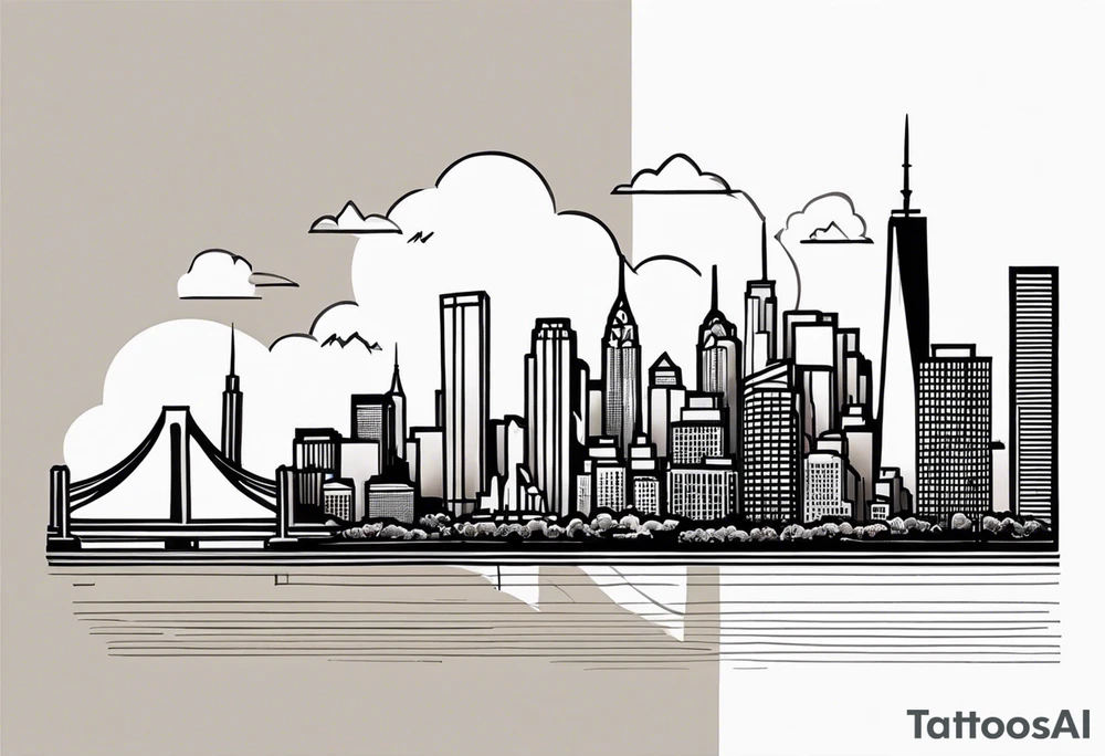 NYC skyline tattoo idea