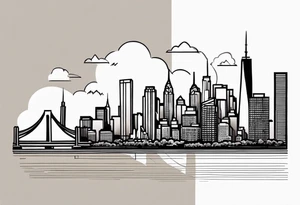 NYC skyline tattoo idea