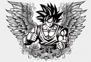 Son goku With wings tattoo idea