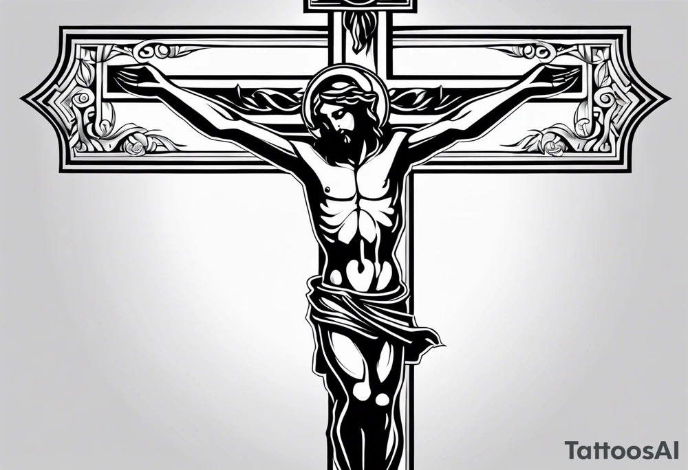 crucifix tattoo idea