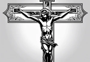 crucifix tattoo idea