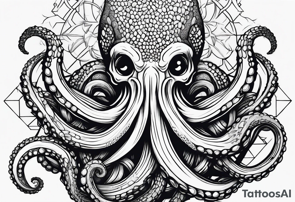 octopus with corn tattoo idea