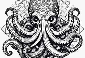 octopus with corn tattoo idea